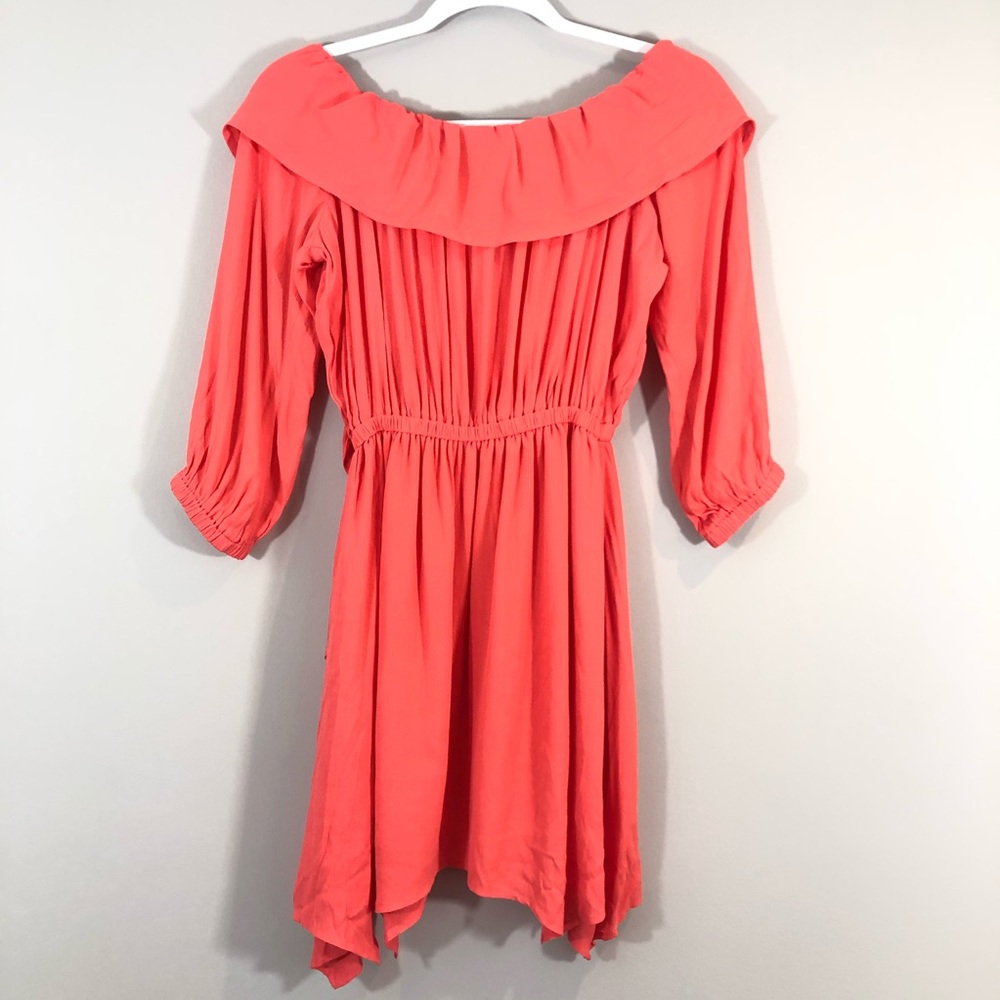 NWT Clayton Revolve Billie Coral Off Shoulder Dres - Picture 6 of 6